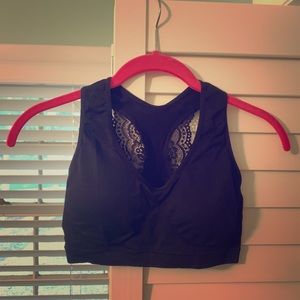 Black lacey Sport Bra Sz M
